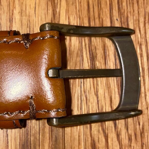 Men's Genuine Leather Double-looped and Stitched Belt Size 40/100 - Picture 10 of 15
